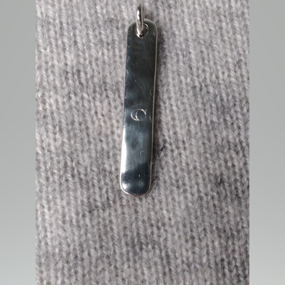 Monica Vinader Sterling Silver Charm / Pendant With Engraved "C"